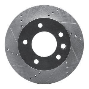 Dodge Sprinter 2500 Brake Rotor (1) - Front Left - R1 Concepts - Drilled & Slotted - Silver - `02-`06